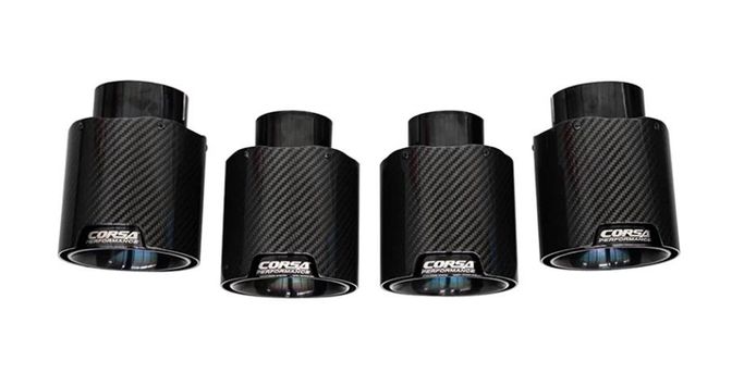 CSE-21109CFBLK, Corsa  Round, Black/Carbon fiber 2.50-3 Inch Exhaust Tip 21109CFBLK في الإمارات العربية المتحدة, دبي. Condition - new. Price ⁦3,780 AED⁩. Photo, seller contacts | AUTO.AE