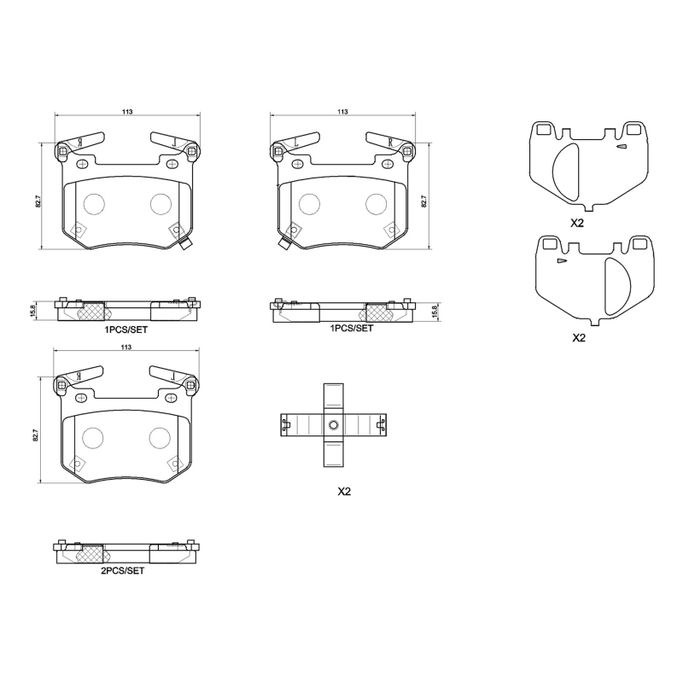 BBO-P30124N, Brembo NAO Ceramic Brake Pads for 2019-2025 G70, 2018-2023 STINGER - P30124N в ОАЭ, Дубай. Состояние - новое. Цена ⁦520 AED⁩. Фото, контакты продавца | AUTO.AE