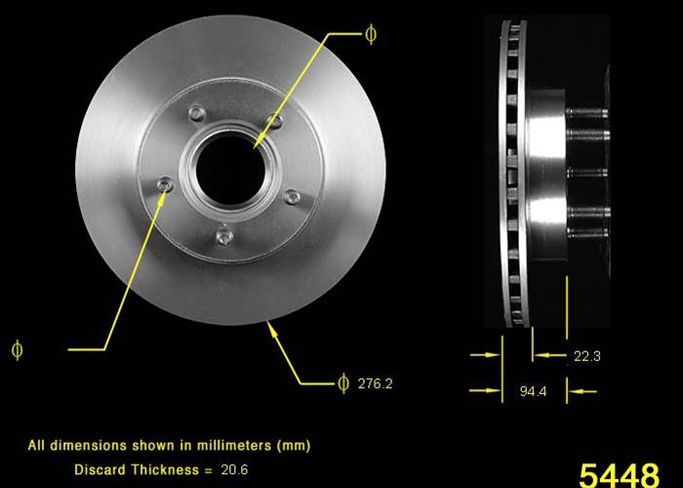 BEN-PRT1265, Bendix Brakes Global Brake Rotors PRT1265 в ОАЭ, Дубай. Состояние - новое. Цена 270 AED. Фото, контакты продавца | AUTO.AE
