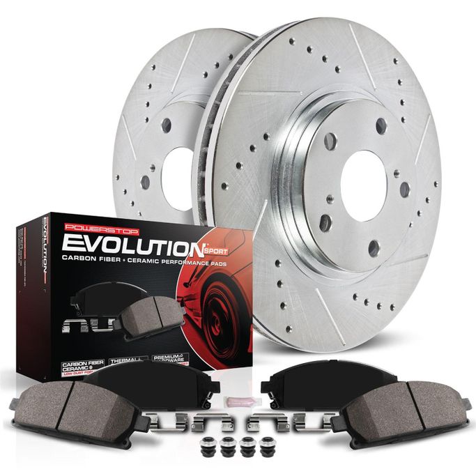 PWR-K8212, PowerStop Z23 Evolution Sport Brake Upgrade Kits for 2017-2020 F-PACE, 2018-2020 RANGE ROVER VELAR - K8212 في الإمارات العربية المتحدة, دبي. Condition - new. Price 1,370 AED. Photo, seller contacts | AUTO.AE