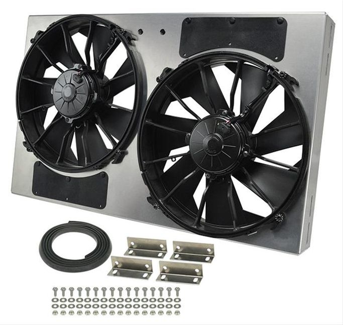 DER-16836, 12 Inch 4,000 CFM Derale High-Output Dual RAD Fan and Shroud Kit 16836 в ОАЭ, Дубай. Состояние - новое. Цена ⁦3 020 AED⁩. Фото, контакты продавца | AUTO.AE