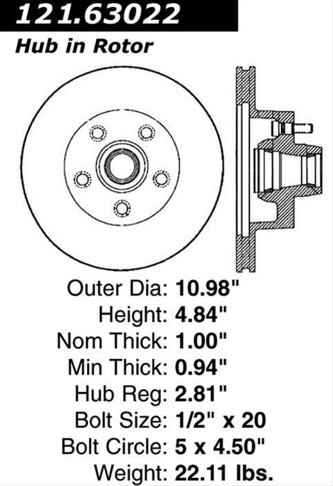 CEB-121-63022, Centric C-Tek Standard Brake Rotors for 1970-1972 ROAD RUNNER - 121.63022 في الإمارات العربية المتحدة, دبي. Condition - new. Price ⁦550 AED⁩. Photo, seller contacts | AUTO.AE