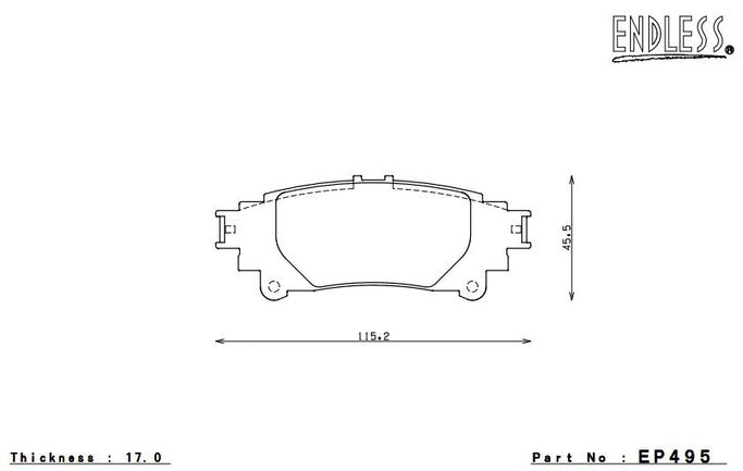 EP495SSY, ENDLESS EP495SSY Rear brake pads LEXUS IS250 في الإمارات العربية المتحدة, دبي. Condition - new. Price 720 AED. Photo, seller contacts | AUTO.AE