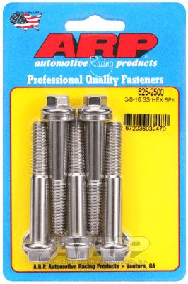 625-2500, ARP 625-2500 SAE Bolt Kit 3/8-16 x 2.500 hex 7/16 wrenching SS bolts في الإمارات العربية المتحدة, دبي. Condition - new. Price 250 AED. Photo, seller contacts | AUTO.AE