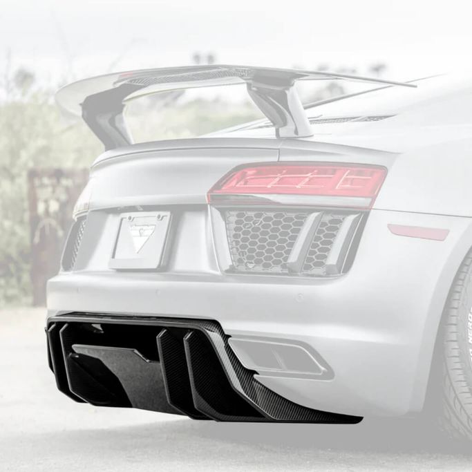 VUD2150, VORSTEINER VUD2150 Rear Diffuser VRS (Gloss Carbon) for AUDI R8 2017-2019 в ОАЭ, Дубай. Состояние - новое. Цена 15 030 AED. Фото, контакты продавца | AUTO.AE