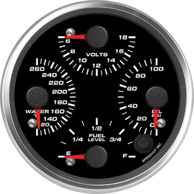 SDU-R4-QG2-REV, Speedhut Revolution Series Quad Gauge Kits R4-QG2-REV в ОАЭ, Дубай. Состояние - новое. Цена ⁦1 680 AED⁩. Фото, контакты продавца | AUTO.AE