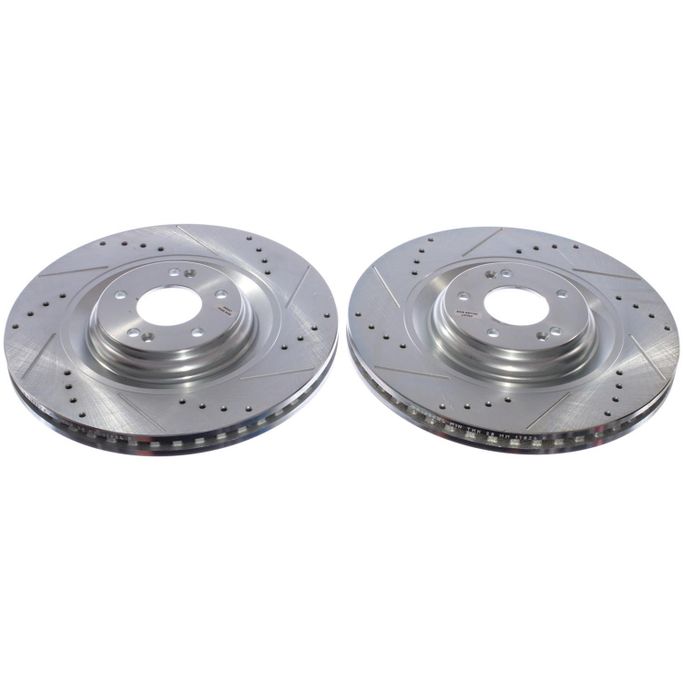 PWR-JBR1936XPR, PowerStop Evolution Drilled and Slotted Rotors for 2022-2026 ELANTRA N, 2022-2023 KONA N - JBR1936XPR في الإمارات العربية المتحدة, دبي. Condition - new. Price ⁦920 AED⁩. Photo, seller contacts | AUTO.AE