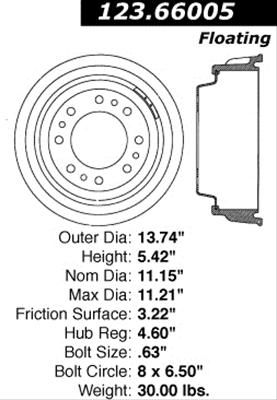 CEB-123-66005, Centric C-Tek Standard Brake Drums 123.66005 in UAE, Dubai. Condition - new. Price 480 AED. Photo, seller contacts | AUTO.AE