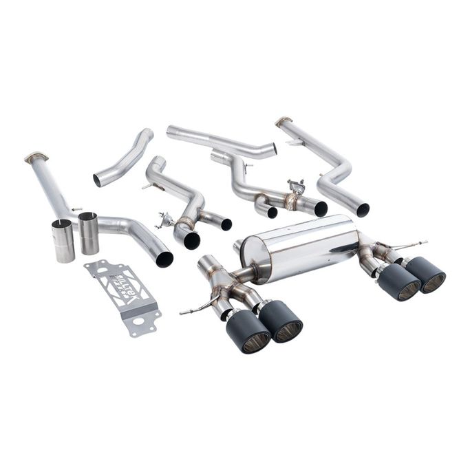 SSXBM1316, MILLTEK SSXBM1316 Cat-Back Exhaust, 3" (Carbon JET-115 Trims) for BMW M2 (G87) OPF/GPF in UAE, Dubai. Condition - new. Price ⁦24,980 AED⁩. Photo, seller contacts | AUTO.AE