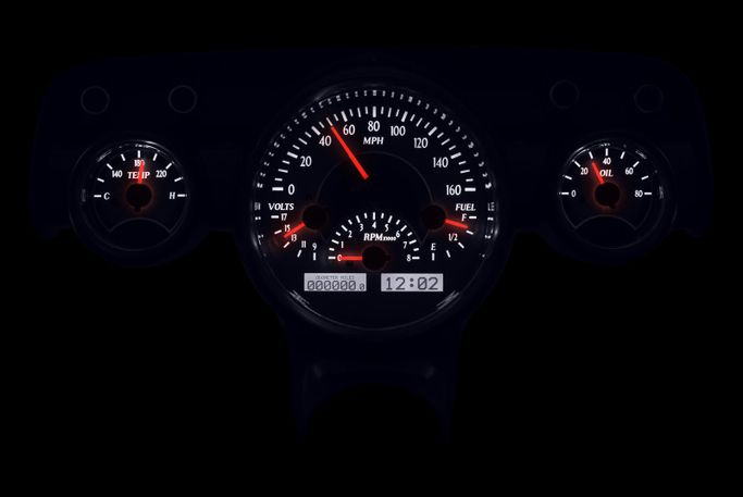 DAK-VHX-57C-S-W, Dakota Digital VHX Series Direct-Fit Analog Gauge Systems VHX-57C-S-W في الإمارات العربية المتحدة, دبي. Condition - new. Price ⁦4,520 AED⁩. Photo, seller contacts | AUTO.AE