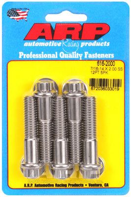 616-2000, ARP 616-2000 SAE Bolt Kit 7/16-14 X 2.000 12pt SS bolts في الإمارات العربية المتحدة, دبي. Condition - new. Price 270 AED. Photo, seller contacts | AUTO.AE