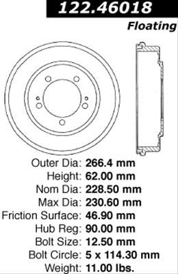 CEB-122-46018, Centric Premium Brake Drums 122.46018 in UAE, Dubai. Condition - new. Price 100 AED. Photo, seller contacts | AUTO.AE