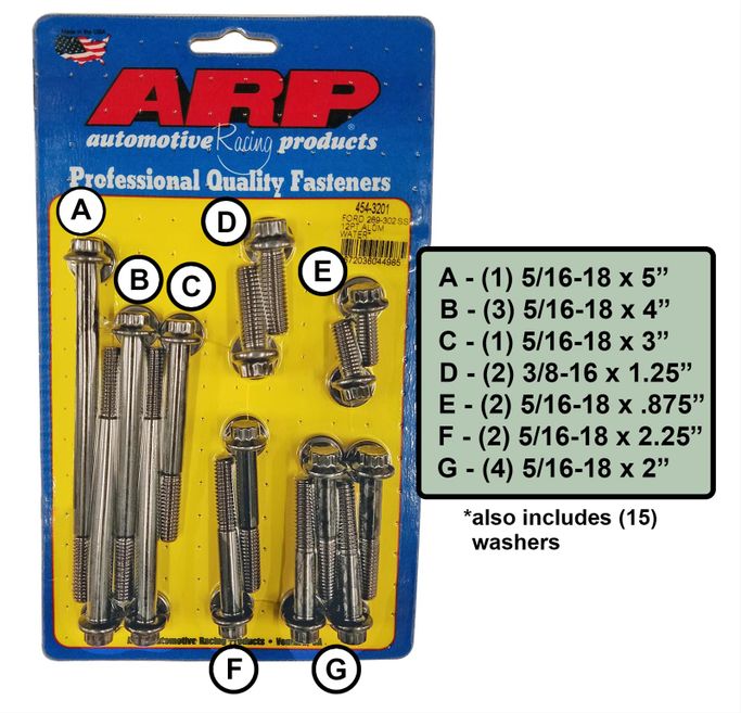 ARP-454-3201, ARP Timing Cover Bolt Kits 454-3201 في الإمارات العربية المتحدة, دبي. Condition - new. Price 340 AED. Photo, seller contacts | AUTO.AE