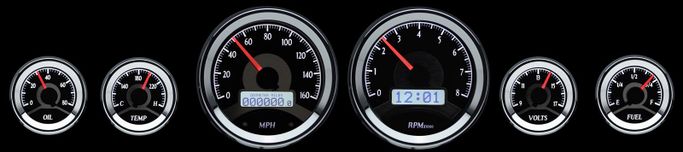 DAK-VHX-1060-K-W, Dakota Digital VHX Series Universal Round Analog Gauge Kits VHX-1060-K-W в ОАЭ, Дубай. Состояние - новое. Цена ⁦4 880 AED⁩. Фото, контакты продавца | AUTO.AE