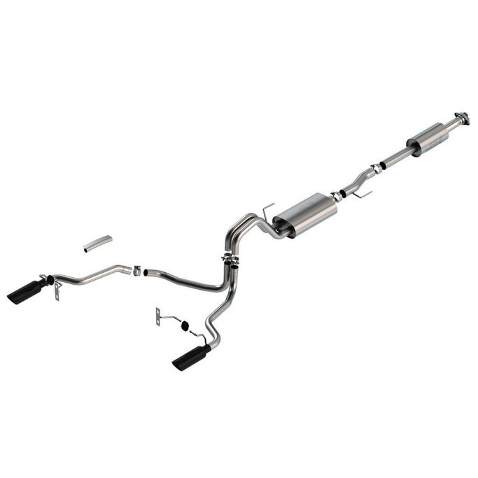 140865BC, BORLA 140865BC Cat-Back Exhaust System 3", 2.25" Touring (4" Black Chrome Tips) for FORD F-150 5.0L V8 2021-2023 в ОАЭ, Дубай. Состояние - новое. Цена ⁦9 250 AED⁩. Фото, контакты продавца | AUTO.AE