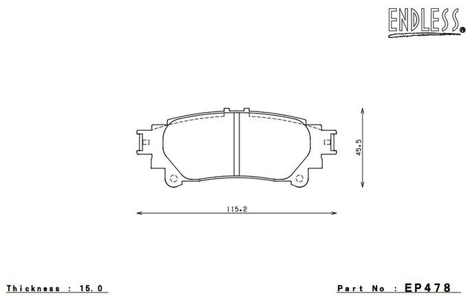 EP478SSY, ENDLESS EP478SSY Rear brake pads LEXUS RX 10-12 in UAE, Dubai. Condition - new. Price 830 AED. Photo, seller contacts | AUTO.AE