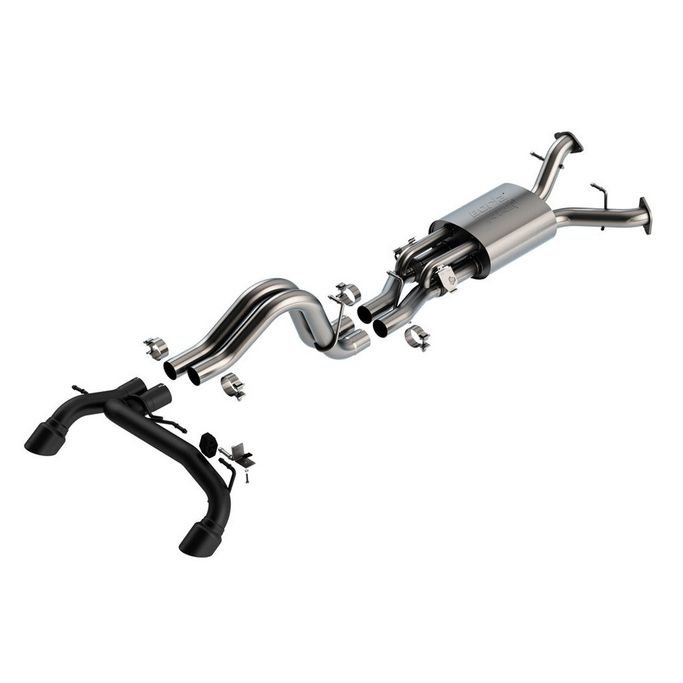 140934CB, BORLA 140934CB Exhaust System Cat-Back 2.75", ATAK (4" Black Chrome Tips) for FORD Bronco Raptor 2022- in UAE, Dubai. Condition - new. Price 14,290 AED. Photo, seller contacts | AUTO.AE