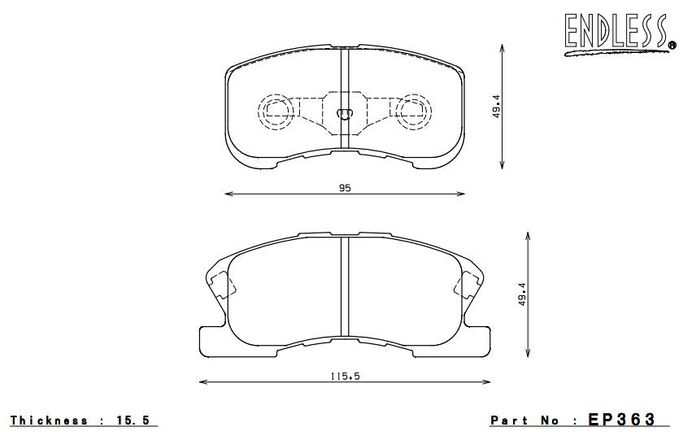 EP363SSY, ENDLESS EP363SSY Front brake pads TOYOTA DUET M100A/M110A في الإمارات العربية المتحدة, دبي. Condition - new. Price 720 AED. Photo, seller contacts | AUTO.AE
