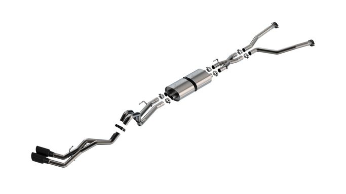 140940BC, BORLA 140940BC Exhaust System Cat-Back "ATAK" D RD RL AC S 2.50" TIP: 4.50" RD X 10.00" BLACK CHROME for TOYOTA TUNDRA '22-'24 3.4L V6 AT 2+4WD 4DR CCSB+ECSTB WB 145.7" في الإمارات العربية المتحدة, دبي. Condition - new. Price ⁦10,950 AED⁩. Photo, seller contacts | AUTO.AE