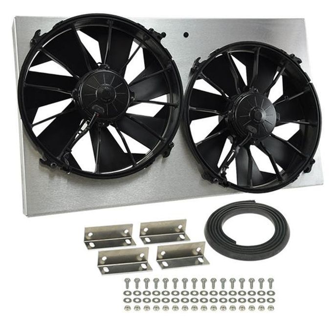 DER-16825, 12 Inch 4,000 CFM Derale High-Output Dual RAD Fan and Shroud Kit 16825 в ОАЭ, Дубай. Состояние - новое. Цена ⁦3 020 AED⁩. Фото, контакты продавца | AUTO.AE
