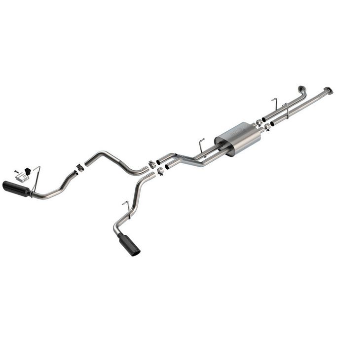 141022BC, BORLA 141022BC Exhaust System Cat-Back 2.25", ATAK (4" Black Chrome Tips) for TOYOTA Tundra 5.7L V8 2007-2008 в ОАЭ, Дубай. Состояние - новое. Цена ⁦8 100 AED⁩. Фото, контакты продавца | AUTO.AE