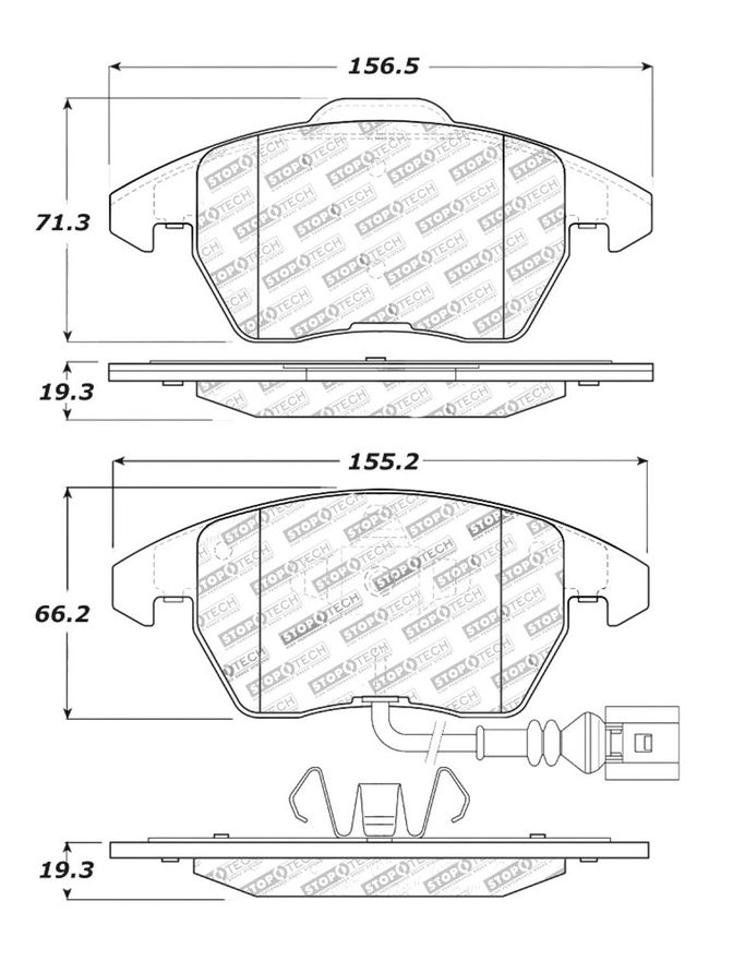 309.11070, STOPTECH 309.11070 Front Sport Brake Pads with Shims & Hardware AUDI/VW A1/A3/A3 Quattro/Altea 2004-2019 في الإمارات العربية المتحدة, دبي. Condition - new. Price 540 AED. Photo, seller contacts | AUTO.AE