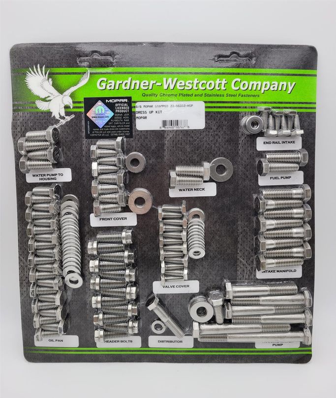 GAR-23-56332-HSP, Gardner-Westcott Engine Dress Up Bolt Kits 23-56332-HSP in UAE, Dubai. Condition - new. Price ⁦1,060 AED⁩. Photo, seller contacts | AUTO.AE