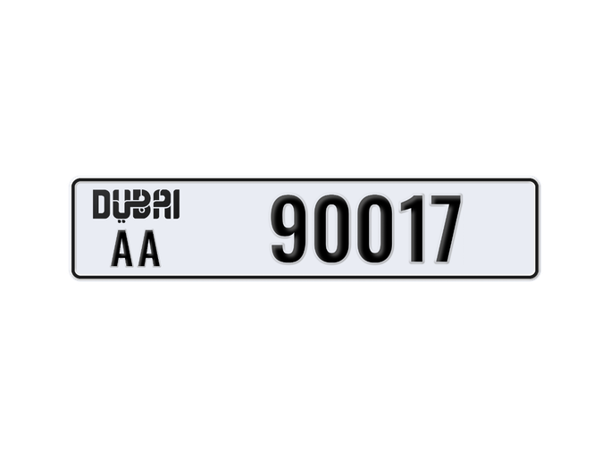لوحة السيارة AA 90017 للبيع في في دبي. 5-رقما – سيارة خاصة | AUTO.AE | إعلان #249617