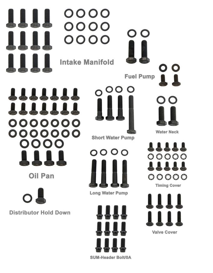 SUM-56490HSBK, Summit Racing™ Engine Bolt Kits SUM-56490HSBK في الإمارات العربية المتحدة, دبي. Condition - new. Price 220 AED. Photo, seller contacts | AUTO.AE