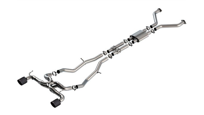 140930CFBA, BORLA 140930CFBA Exhaust system Cat-Back ATAK 2.50" S RD RL AC PH SR TIP: 4.50" RD X 7.75" Carbon fiber black anodized for NISSAN Z 2024 في الإمارات العربية المتحدة, دبي. Condition - new. Price ⁦11,620 AED⁩. Photo, seller contacts | AUTO.AE