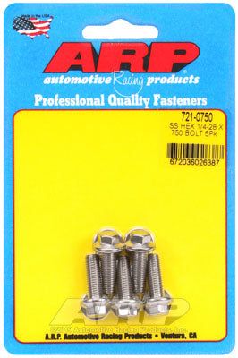 721-0750, ARP 721-0750 SAE Bolt Kit 1/4-28 x .750 hex SS bolts في الإمارات العربية المتحدة, دبي. Condition - new. Price 190 AED. Photo, seller contacts | AUTO.AE