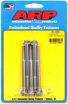 611-3250, ARP 611-3250 SAE Bolt Kit 1/4-20 x 3.250 12pt SS bolts في الإمارات العربية المتحدة, دبي. Condition - new. Price 220 AED. Photo, seller contacts | AUTO.AE