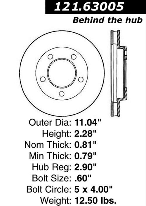 CEB-121-63005, Centric C-Tek Standard Brake Rotors for 1969-1970 DART - 121.63005 in UAE, Dubai. Condition - new. Price 160 AED. Photo, seller contacts | AUTO.AE