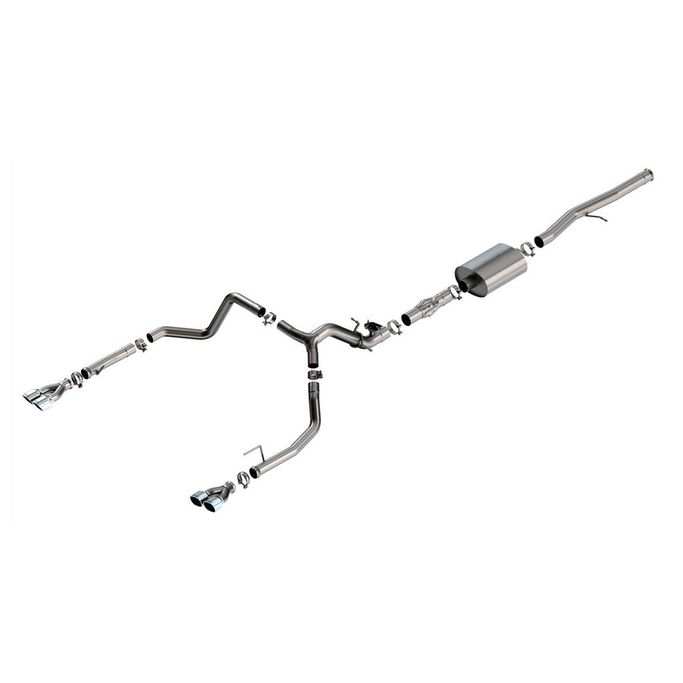 140998, BORLA 140998 Cat-Back Exhaust System 2.75" ATAK (3.5" x 3.28" Bright Chrome Tips) for CHEVROLET Silverado 1500 2024 / GMC Sierra 1500 2024 в ОАЭ, Дубай. Состояние - новое. Цена ⁦9 160 AED⁩. Фото, контакты продавца | AUTO.AE