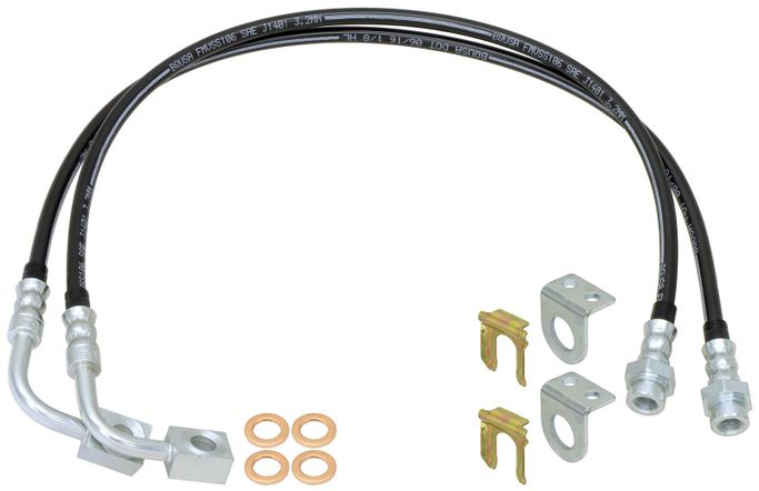 RKJ-CE-9807FBLKL, Rock Jock Extended Braided Brake Hoses for 2007-2017 WRANGLER, 2018 WRANGLER JK - CE-9807FBLKL в ОАЭ, Дубай. Состояние - новое. Цена ⁦820 AED⁩. Фото, контакты продавца | AUTO.AE