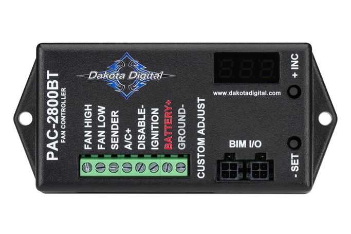 DAK-PAC2800BT, Dakota Digital Adjustable 150-250°F Bluetooth Fan Controller for Single/Dual Electric Fans PAC-2800BT в ОАЭ, Дубай. Состояние - новое. Цена ⁦870 AED⁩. Фото, контакты продавца | AUTO.AE
