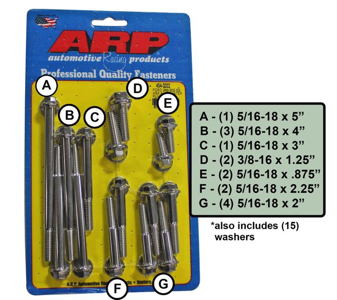ARP-4543202, ARP Timing Cover Bolt Kits 454-3202 في الإمارات العربية المتحدة, دبي. Condition - new. Price 330 AED. Photo, seller contacts | AUTO.AE