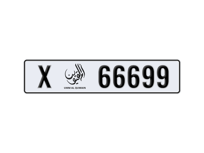 لوحة السيارة X 66699 للبيع في في الإمارات, دبي. 5-رقما – سيارة خاصة | AUTO.AE | إعلان #282646