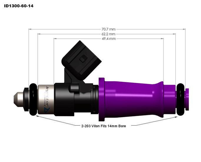 IJD-1300601414B6, Injector Dynamics ID1300x Fuel Injectors 1300.60.14.14B.6 في الإمارات العربية المتحدة, دبي. Condition - new. Price 7,610 AED. Photo, seller contacts | AUTO.AE