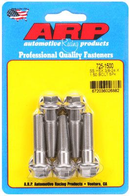 725-1500, ARP 725-1500 SAE Bolt Kit 3/8-24 x 1.500 hex 7/16 wrenching SS bolts في الإمارات العربية المتحدة, دبي. Condition - new. Price 240 AED. Photo, seller contacts | AUTO.AE