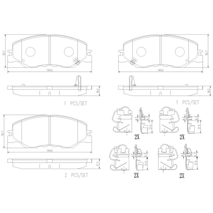 BBO-P28109N, Brembo NAO Ceramic Brake Pads for 2022-2024 CIVIC, 2019-2022 INSIGHT - P28109N в ОАЭ, Дубай. Состояние - новое. Цена ⁦270 AED⁩. Фото, контакты продавца | AUTO.AE