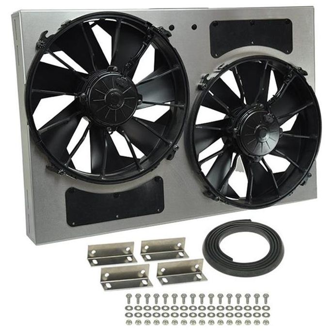 DER-16826, 12 Inch 4,000 CFM Derale High-Output Dual RAD Fan and Shroud Kit 16826 в ОАЭ, Дубай. Состояние - новое. Цена ⁦3 020 AED⁩. Фото, контакты продавца | AUTO.AE