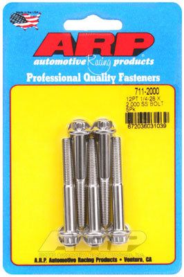 711-2000, ARP 711-2000 SAE Bolt Kit 1/4-28 x 2.000 12pt SS bolts في الإمارات العربية المتحدة, دبي. Condition - new. Price 220 AED. Photo, seller contacts | AUTO.AE