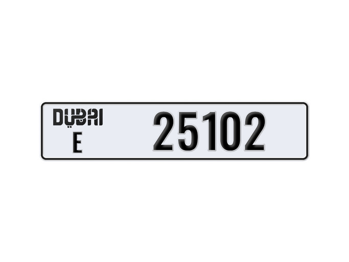 Продажа номерного знака E 25102 в Дубае от DISTRICT Motors . 5 знаков частная машина | AUTO.AE | Объявление #272631