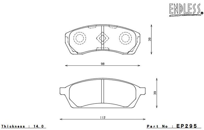 EP295SSY, ENDLESS EP295SSY Front brake pads SUBARU VIVIO 1995-1998 في الإمارات العربية المتحدة, دبي. Condition - new. Price 720 AED. Photo, seller contacts | AUTO.AE