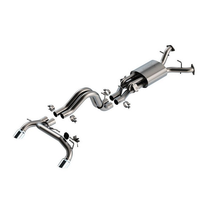140934, BORLA 140934 Exhaust System Cat-Back 2.75", ATAK (4" Bright Chrome Tips) for FORD Bronco Raptor 2022- في الإمارات العربية المتحدة, دبي. Condition - new. Price 13,850 AED. Photo, seller contacts | AUTO.AE