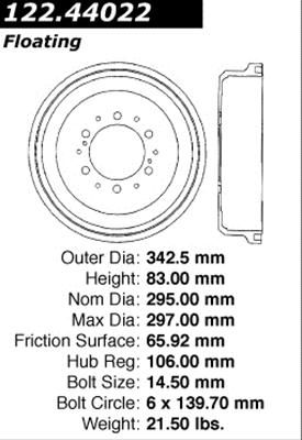CEB-122-44022, Centric Premium Brake Drums 122.44022 in UAE, Dubai. Condition - new. Price 520 AED. Photo, seller contacts | AUTO.AE