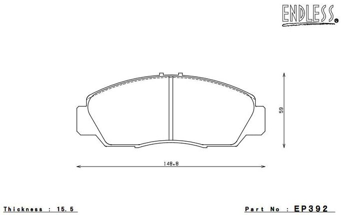 EP392MA45B, ENDLESS EP392MA45B Front brake pads HONDA CIVIC FD1/FD2/ACCORD CL8 in UAE, Dubai. Condition - new. Price 1,900 AED. Photo, seller contacts | AUTO.AE