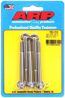 760-1010, ARP 760-1010 Metric Thread Bolt Kit M6 x 1.00 x 65 hex SS bolts в ОАЭ, Дубай. Состояние - новое. Цена 240 AED. Фото, контакты продавца | AUTO.AE
