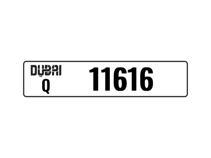 License plate Q 11616 for sale in Dubai. 5-digit – private car | AUTO.AE